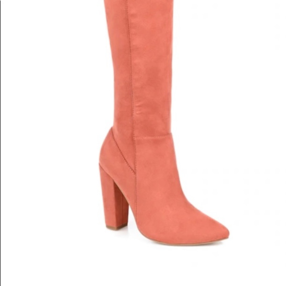 Over the knee boots. Clay color.
